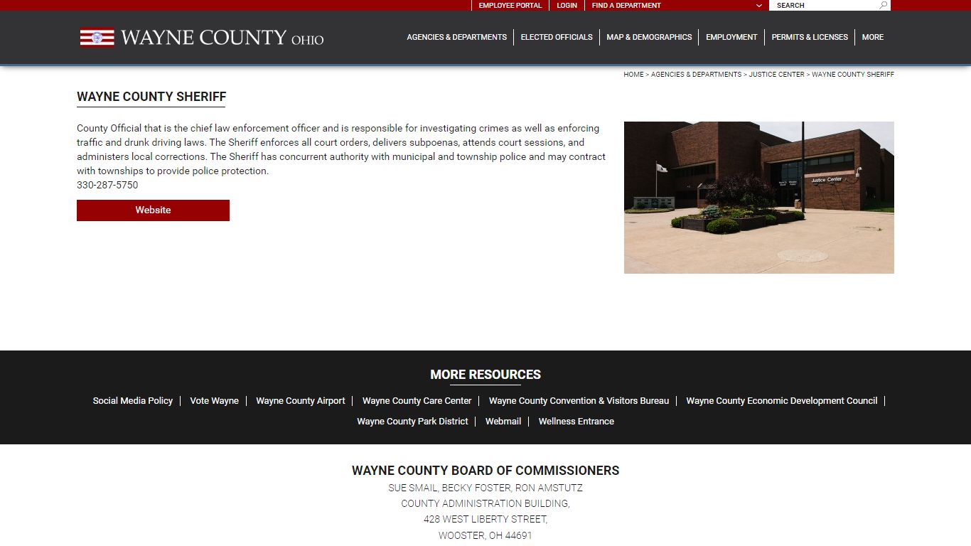 WAYNE COUNTY SHERIFF | Wayne County Ohio