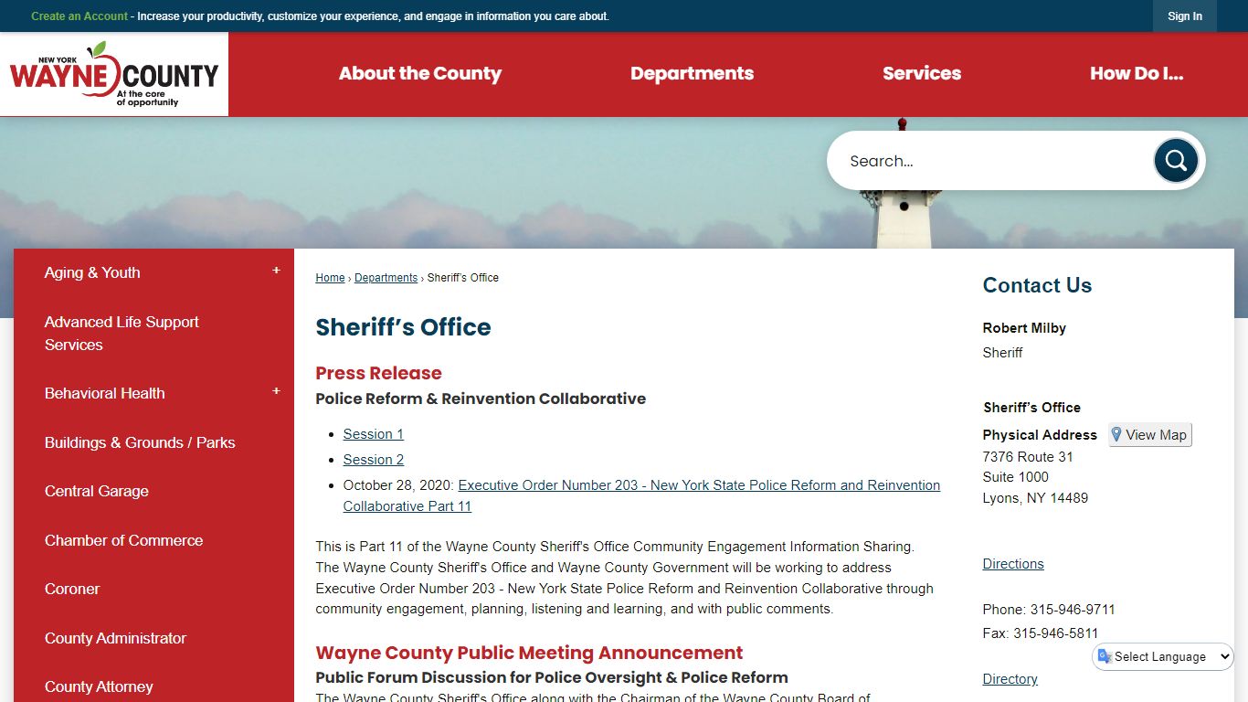 Sheriff’s Office | Wayne County, NY